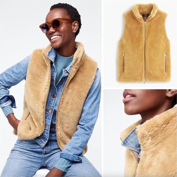 J. Crew Plush Fleece Excursion Vest - Picture 1 of 5